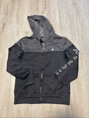 Hurley Black & Charcoal Zip Hoodie